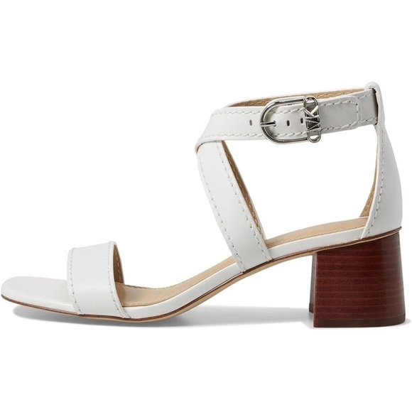 *NEW* Michael Michael Kors White Leather Ashton Sandal Size 7 A26 - Picture 4 of 14